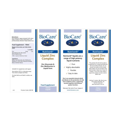 Nutrisorb Течен цинк 150 мл | BioCare