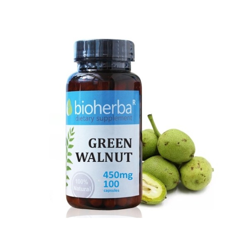 Green Walnut 450 мг 100 капсули | Bioherba