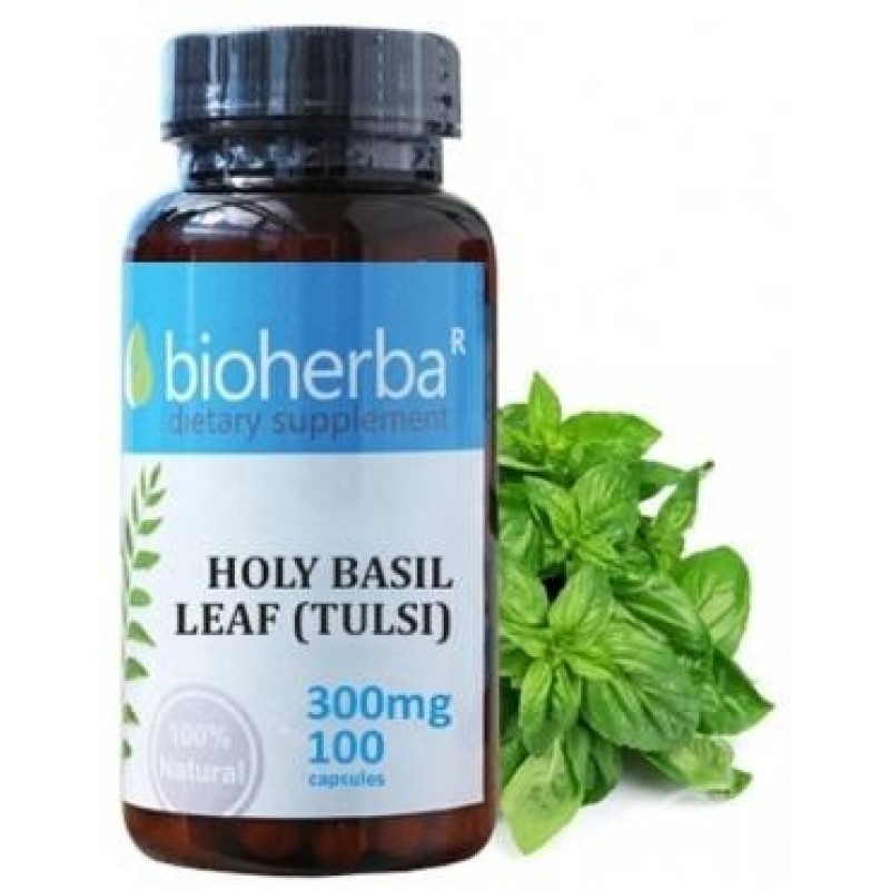 Holy Basil Leaf (Tulsi) 300 мг 100 капсули | Bioherba