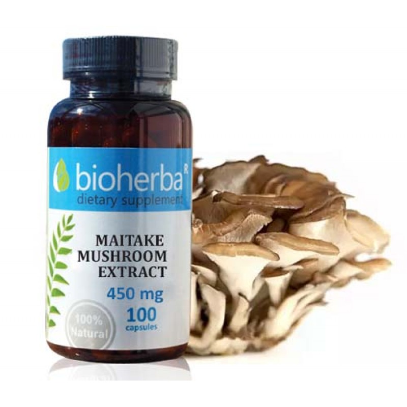 Maitake Mushroom Extract 450 мг 100 капсули | Bioherba