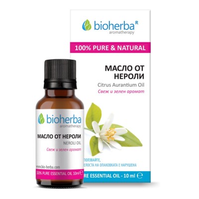 Neroli Oil 10 мл | Bioherba Освобождава от стреса и напрежението Подмладява, подхранва и тонизира кожата Етерично Масло от Нероли е на невероятна цена от Bioherba Какво знаем за Етерично Масло от Нероли Neroli Oil 10 мл | Bioherba Освобождава от стреса и 