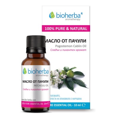 Patchouli Oil 10 мл | Bioherba Успокоява, облекчава безпокойството Има диуретични свойства Помага при кожни раздразнения Етерично Масло от Пачули е на невероятна цена от Bioherba Какво знаем за Етери Patchouli Oil 10 мл | Bioherba Успокоява, облекчава без