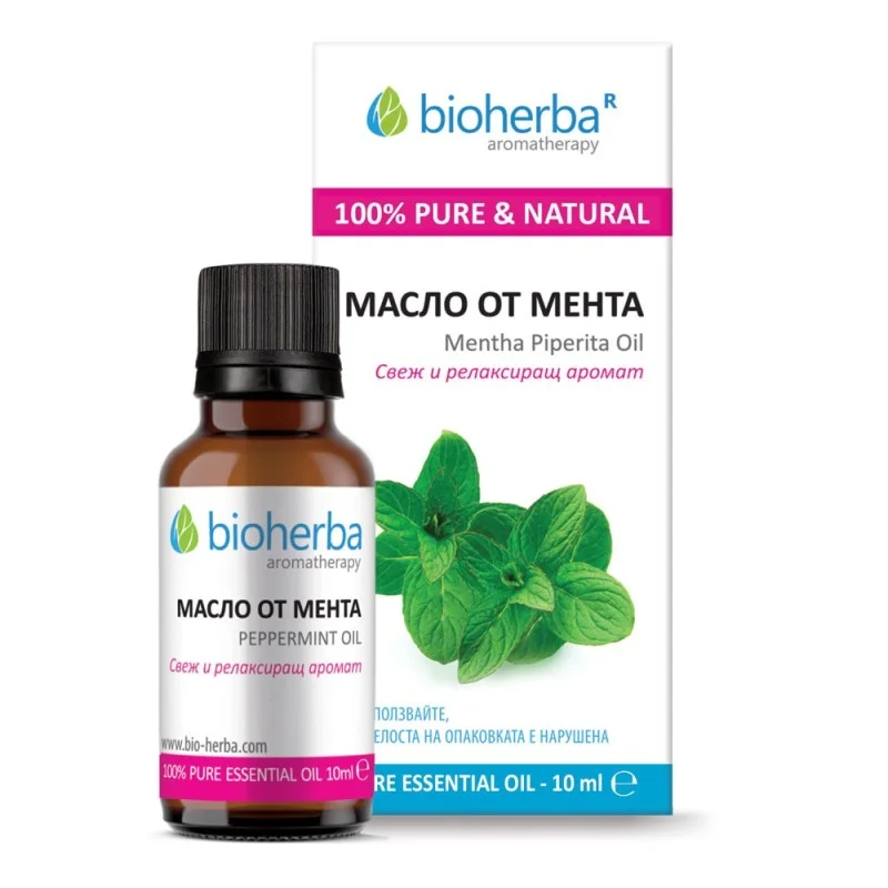 Peppermint Oil 10 мл | Bioherba Успокоява мускулите Стимулира мисленето Охлажда кожата Етерично Масло от Мента на топ цена от Bioherba Какво знаем за Етерично Масло от Мента? Етерично Масло от Мен Peppermint Oil 10 мл | Bioherba Успокоява мускулите Стимул