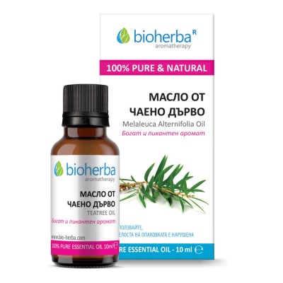 Tea Tree Oil 10 мл | Bioherba Естествен продукт Силен антисептик Етерично Масло от Чаено Дърво е на топ цена от Bioherba Какво знаем за Етерично Масло от Чаено Дърво? Маслото от чаено дърво, известно Tea Tree Oil 10 мл | Bioherba Естествен продукт Силен а