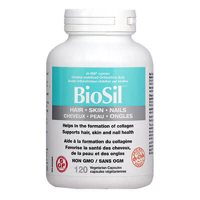 Коса, Кожа, Нокти 118 mg 120 капсули | BioSil Поддържа ноктите здрави и красиви Възпрепятства косопада, пърхота и цъфтенето на косата Грижи се за доброто състояние и вид на кожата Предпазва от възникване н Коса, Кожа, Нокти 118 mg 120 капсули | BioSil Под