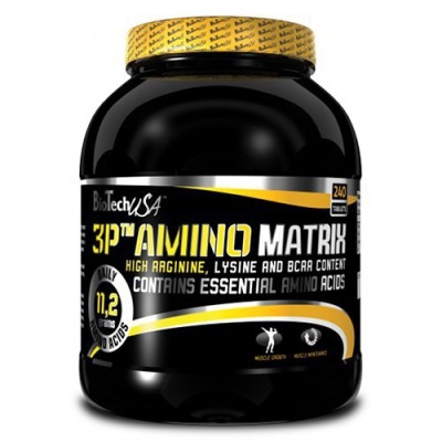 3P Amino Matrix 240 таблетки | Biotech USA Подобрява издръжливостта Подпомага възстановяването и растежа на мускулите Намалява умората Помага за производството на енергия Поддържа метаболизма 3P Amin 3P Amino Matrix 240 таблетки | Biotech USA Подобрява из