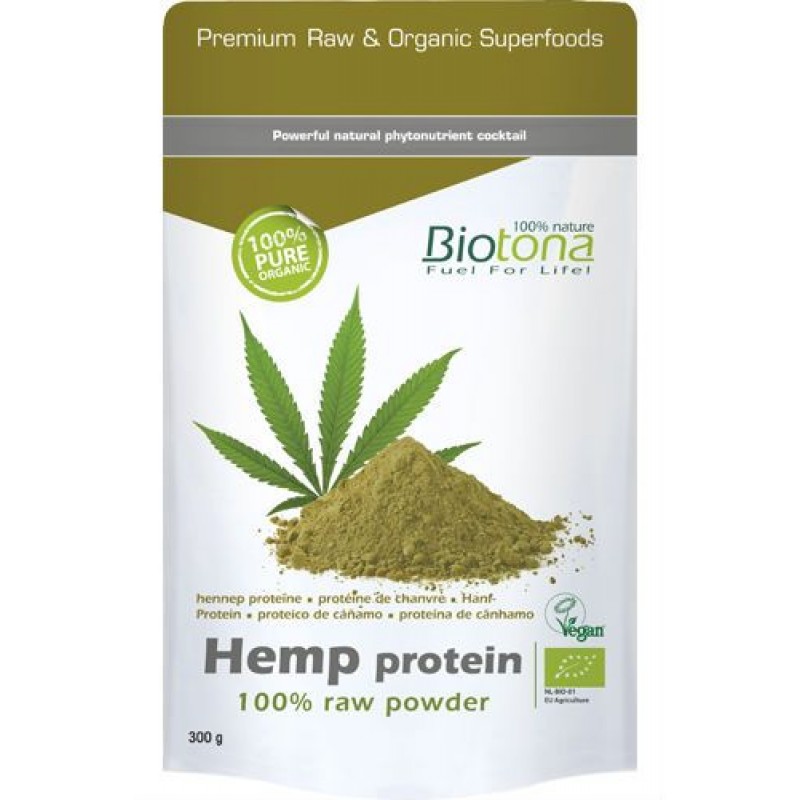 Hemp Protein 100% Raw Powder 300 g BioTona