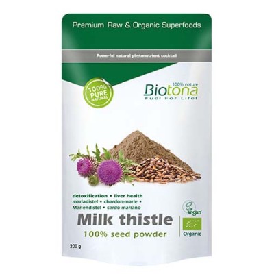 Milk Thistle 100% Seed Powder 200 гр | BioTona Допринася за здравето на черния дроб Спомага за детоксикацията на тялото и черния дроб Нормализира храносмилането Бял Трън на Прах 200 гр е на изгодна цена от Milk Thistle 100% Seed Powder 200 гр | BioTona До