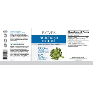 Artichoke Extract 600 мг 90 вегетариански капсули | Biovea