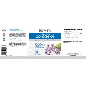 Borage Oil 1000 мг 90 гел-капсули | Biovea