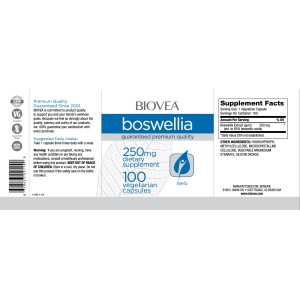 Boswellia 250 мг 100 вегетариански капсули | Biovea