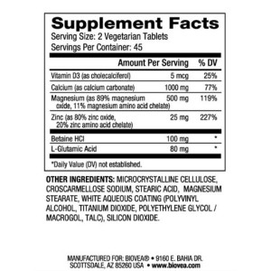 Cal-Mag-Zinc + Vitamin D 180 таблетки | Biovea