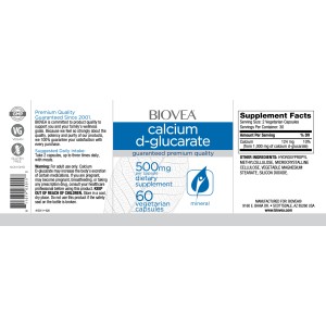 Calcium D-Glucarate 500 мг 60 веге капсули | Biovea