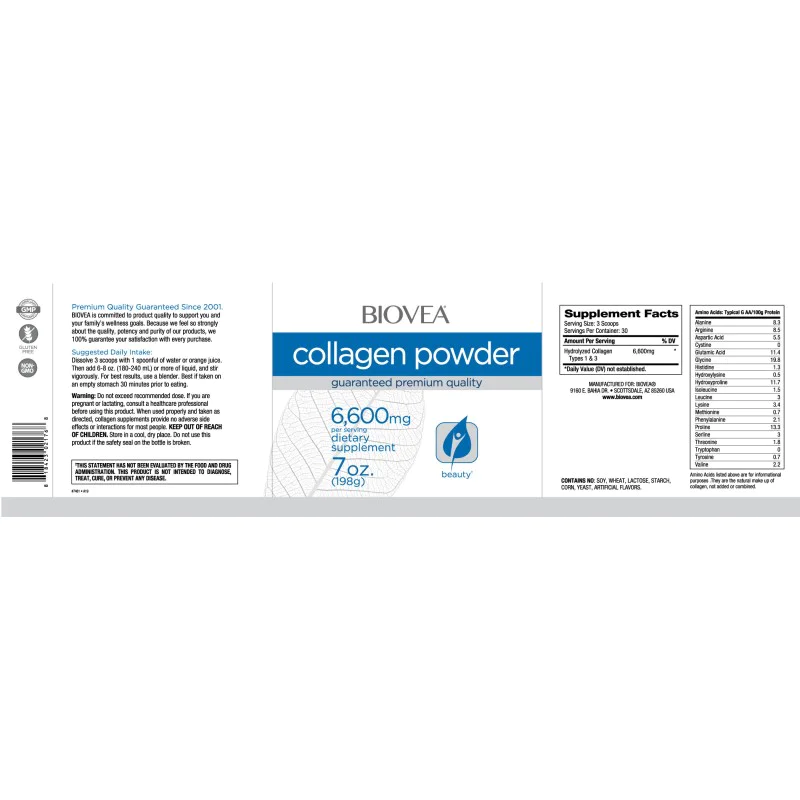 Collagen Peptides Powder 6600 мг 198 гр | Biovea Collagen Peptides Powder 6600 мг 198 гр | BioveaНатурален продукт, грижещ се за здравето на кожата
Грижи се за здравето на костите
Поддържа здравината на зъбите, косата, ноктите
Колагенови Пепт Collagen Peptides Powder 6600 мг 198 гр | Biovea Натурален продукт, грижещ се за здравето на кожата Грижи се за здравето на костите Поддържа здравината на зъбите, косата, ноктите Колагенови Пептиди на прах Collagen Peptides Powder 6600 мг 198 гр | Biovea