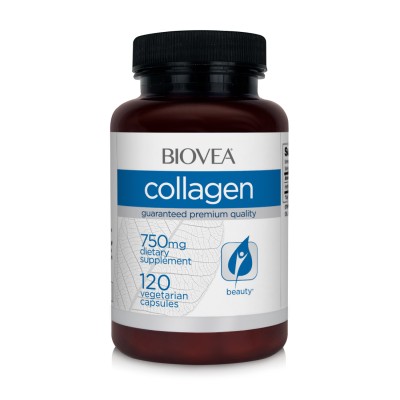 Collagen 750 мг 120 вегетариански капсули | Biovea Грижи се за здравината на кожата и нейното сияние Повишава плътността на костната система Грижи се за здравината на Вашите зъби Колаген 750 мг на капсули Collagen 750 мг 120 вегетариански капсули | Biovea