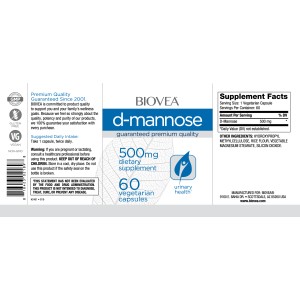 D-Mannose 500 мг 60 веге капсули | Biovea