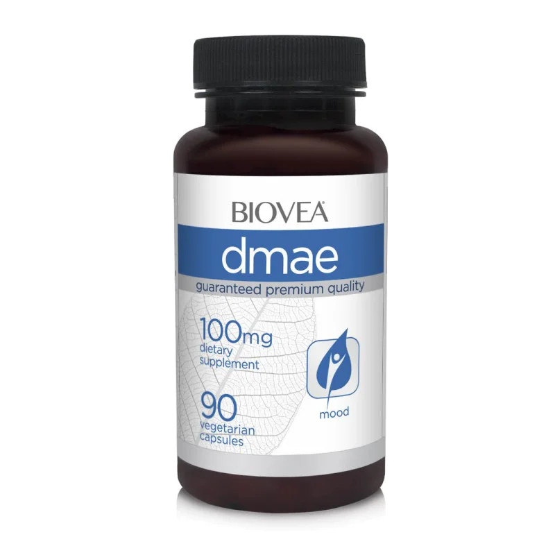DMAE 100 мг 90 вегетариански капсули | Biovea Грижи се за доброто настроение Подобрява и стимулира запомнянето Подобрява здравето на кожата DMAE 100 мг на капсули е на топ цена от Biovea Какво знаем DMAE 100 мг 90 вегетариански капсули | Biovea Грижи се з