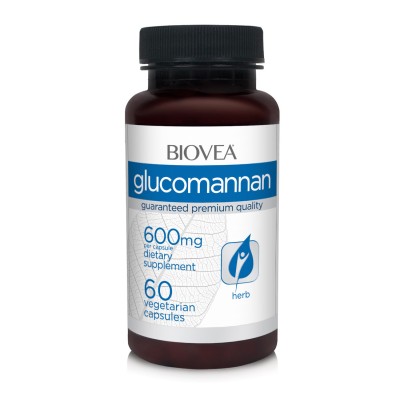 Glucomannan 600 мг 60 вегетариански капсули | Biovea  Редуцира телесното тегло  Насърчава здравословното отслабване  Поддържа нивата на здравословния холестерол За поддържането на нормални к Glucomannan 600 мг 60 вегетариански капсули | Biovea  Редуцира т