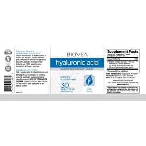 Hyaluronic Acid 40 мг 30 вегетариански капсули | Biovea