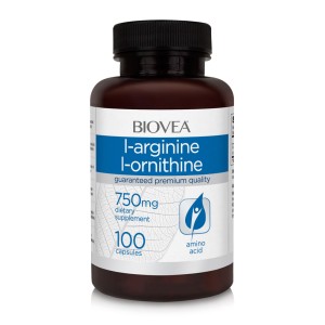 L-Arginine/L-Ornithine 750 мг 100 капсули | Biovea