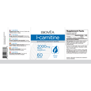 L-Carnitine 2000 мг 60 таблетки | Biovea L-Carnitine 2000 мг 60 таблетки | Biovea