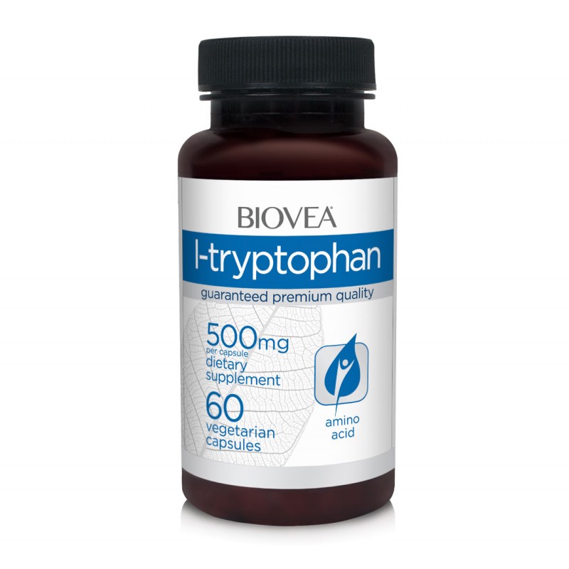L-Tryptophan 500 мг 60 вегетариански капсули | Biovea