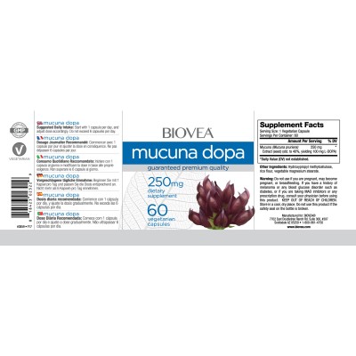 Mucuna Dopa 250 мг 60 веге капсули | Biovea Mucuna Dopa 250 мг 60 веге капсули | BioveaПоддържа здрава централна и периферна нервна система
Помага на организма да се справя със стреса
Естествен източник на леводопа (L-допа)
Насърчава здравосл Mucuna Dopa 250 мг 60 веге капсули | Biovea Поддържа здрава централна и периферна нервна система Помага на организма да се справя със стреса Естествен източник на леводопа (L-допа) Насърчава здравословните Mucuna Dopa 250 мг 60 веге капсули | Biovea Поддъ
