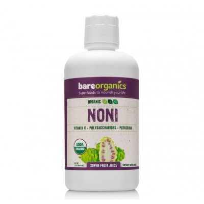 Сок от Нони 100% Органик 946 мл BareOrganics Помага при кашлица и бронхит Подсилва имунната система Съдържа много минерали и витамини При изгаряне Вегетариански продукт Сок от Нони 100% Органик 946 м Сок от Нони 100% Органик 946 мл BareOrganics Помага при