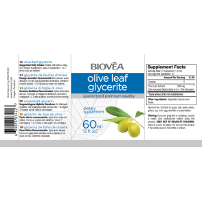 Екстракт от Маслинови листа Glycerite 60 мл Biovea Подобрява кръвообръщението Понижава холестерола и кръвното налягане Подпомага сърдечната система Подсилва имуната система Спомага при настинки и грип Екстракт от Маслинови листа Glycerite 60 мл Biovea Под
