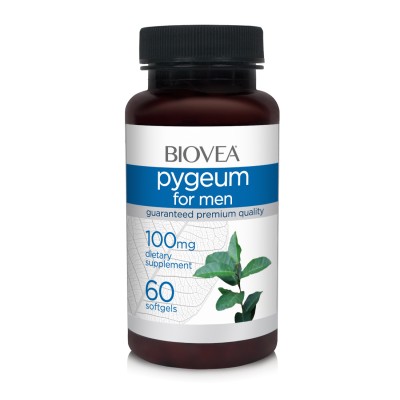 Pygeum за мъже 100 мг 60 гел-капсули | Biovea Подобрява състоянието на простатата Подпомага дейността на надбъбречните жлези Помага за нормализиране нивото на тестостерон при мъжете Против пикочни и полови Pygeum за мъже 100 мг 60 гел-капсули | Biovea Под