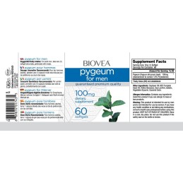 Pygeum for men 100 мг 60 гел-капсули | Biovea