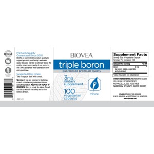 Triple Boron 3 мг 100 веге капсули | Biovea