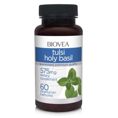 Tulsi Holy Basil 575 мг 60 веге капсули | Biovea Подпомага надбъбречните жлези Насърчава цялостното здраве Мощен адаптоген Подходящ за вегетарианци Тулси Свещен Босилек 575 мг капсули е на супер цена от Tulsi Holy Basil 575 мг 60 веге капсули | Biovea Под