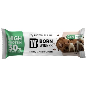 Core PLUS 30% High Protein Bar - Шоколад с кокос 65 г | Born Winner Core PLUS 30% High Protein Bar - Шоколад с кокос 65 г | Born Winner
