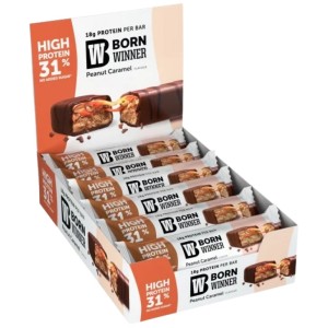 Deluxe 31% High Protein Bar - Peanut & Caramel - Фъстъци и карамел 12 x 57 г | Born Winner