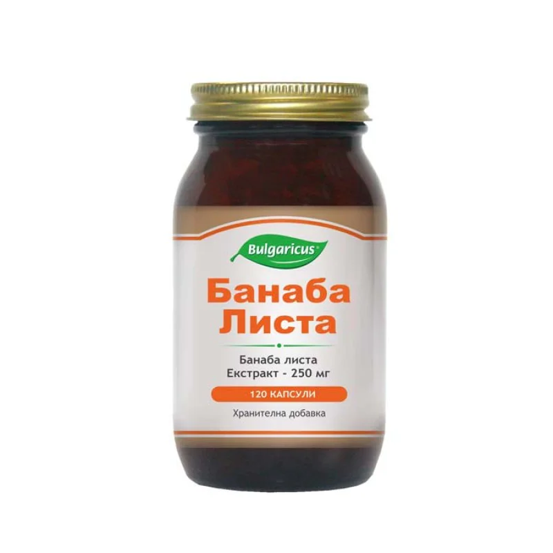 Банаба листа 250 мг 120 капсули Bulgaricus Банаба листа 250 мг 120 капсули BulgaricusЗа намаляване захарта в организма
Помага за понижаването на количеството вреден холестерол в кръвта
Има противовъзпалително влияние
Притежава антиоксидантен Банаба листа 250 мг 120 капсули Bulgaricus За намаляване захарта в организма Помага за понижаването на количеството вреден холестерол в кръвта Има противовъзпалително влияние Притежава антиоксидантен и ант Банаба листа 250 мг 120 капсули Bulgaricus За нам