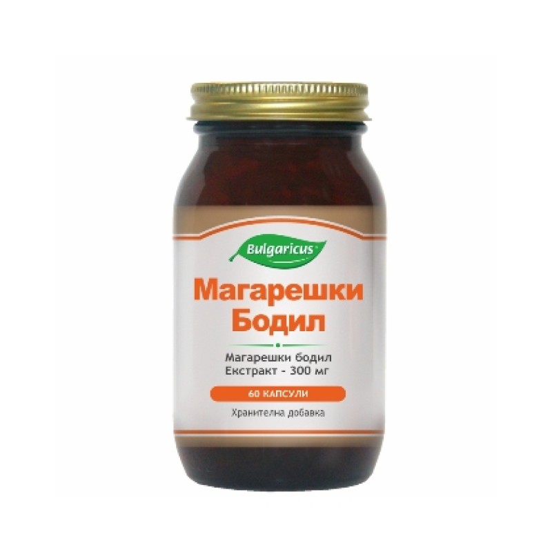 Магарешки бодил 300 мг 60 капсули Bulgaricus Магарешки бодил 300 мг 60 капсули BulgaricusЗащитава мозъка
Има противовъзпалително и антиоксидантно действие
Намаля симптомите на менопауза
Помага за здрава и жизнена кожа
Намаля появата на бръч Магарешки бодил 300 мг 60 капсули Bulgaricus Защитава мозъка Има противовъзпалително и антиоксидантно действие Намаля симптомите на менопауза Помага за здрава и жизнена кожа Намаля появата на бръчки Магарешки бодил 300 мг 60 капсули Bulgaricus Защитава мо