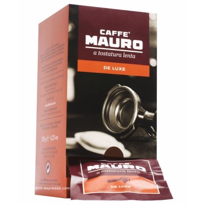 Caffe Mauro De Luxe box 18 бр Кафе на дози Какво знаем за Кафе Mauro? Кафе Мауро е марка висококачествено кафе, доказало своите качества на световно ниво, благодарение на уникалната технология, чрез която произ Caffe Mauro De Luxe box 18 бр Кафе на дози К