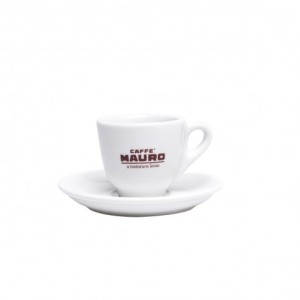 Caffe Mauro Чаша за еспресо с чинийка 1 бр. Порцеланова чаша за кафе Caffe Mauro Чаша за еспресо с чинийка 1 бр. Порцеланова чаша за кафе