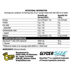 Glycer Swell | Stim Free Pre-Workout - 200 г | Chaos Crew
