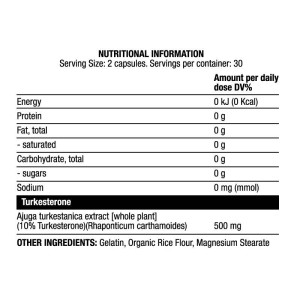Turk 500 mg | Turkesterone Extract 10% - 60 капсули | Chaos Crew