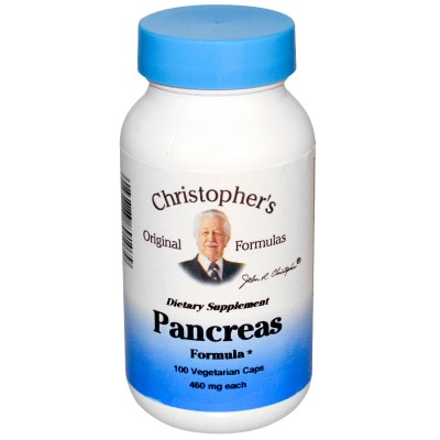 Pancreas Formula 460 mg 100 Veggie Caps I Christophers Original Formulas Подпомага панкреатичните функции Предпазва от развитие на диабетна болест Подпомага преработването на мазната храна Бори се с в Pancreas Formula 460 mg 100 Veggie Caps I Christophers