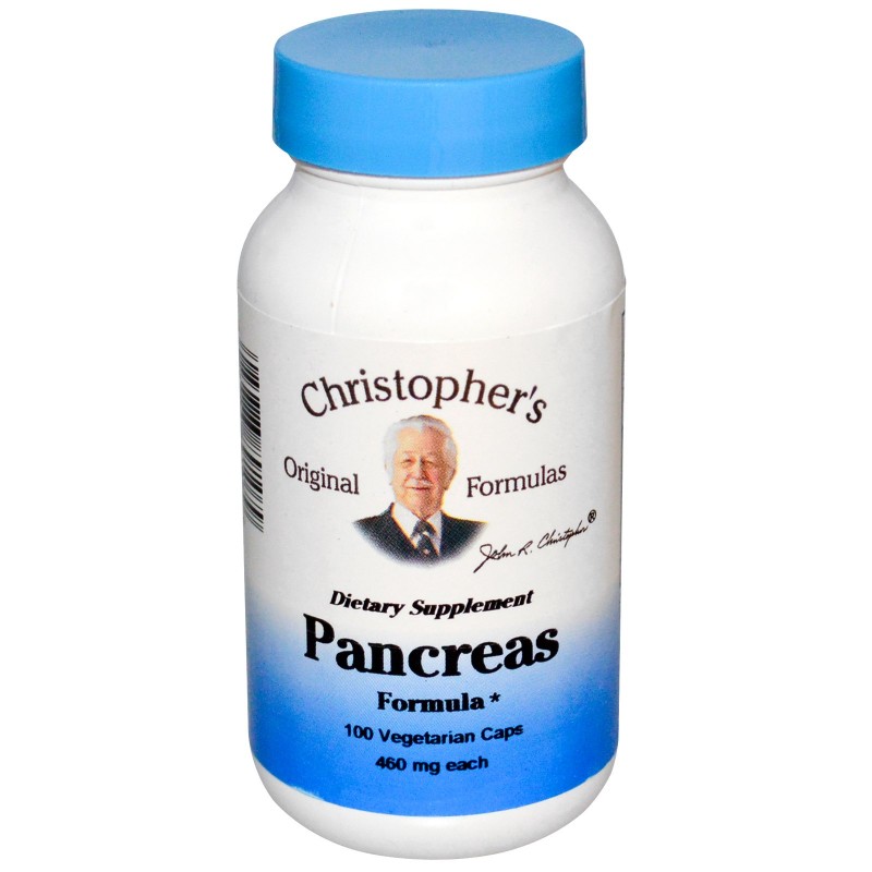 Pancreas Formula 460 mg 100 Veggie Caps Christopher's Original Formulas