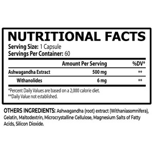 Ashwagandha 500 mg - 60 капсули | Core Champs by Kai Greene