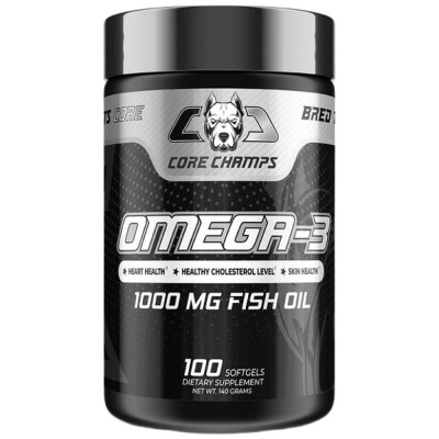 Omega-3 1000 mg - 100 Гел капсули | Core Champs by Kai Greene