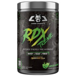 RDX Extreme | Intense Energy Pre-Workout - Green Gummy 441 г | Core Champs by Kai Greene