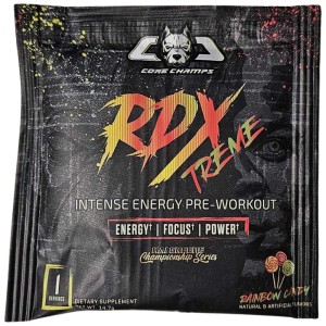 RDX Extreme | Intense Energy Pre-Workout - Горски плодове 14.7 г | Core Champs by Kai Greene