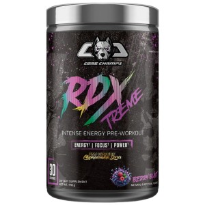 RDX Extreme | Intense Energy Pre-Workout - Горски плодове 441 г | Core Champs by Kai Greene