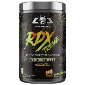 RDX Extreme | Intense Energy Pre-Workout - Ябълка 441 г | Core Champs by Kai Greene