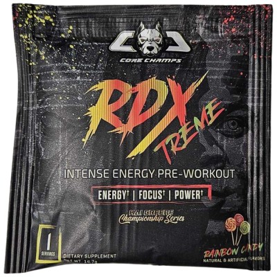RDX Extreme | Intense Energy Pre-Workout - Rainbow Candy 14.7 г | Core Champs by Kai Greene RDX Extreme | Intense Energy Pre-Workout - Rainbow Candy 14.7 г | Core Champs by Kai Greene